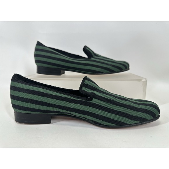 Shipton Smoking Loafers Men\'s Green Striped‎ Slip On Shoes UK 8 US 9 main image 5